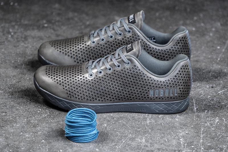 Nobull Nordic Leather Women's Trainers Grey | USA P1886J
